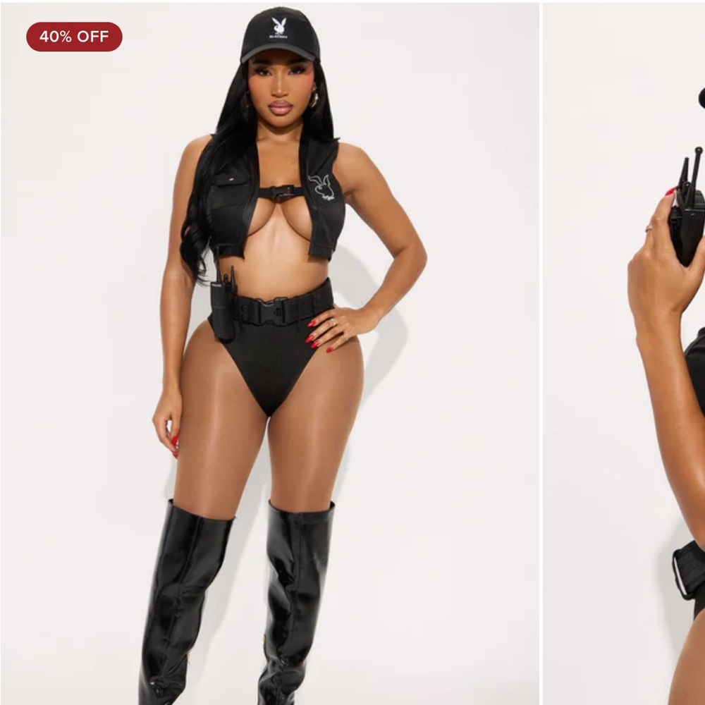 PLAYBOY Black Outfit with Cap